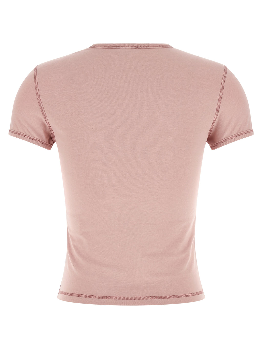 Pink Cotton Rhinestone Logo T-Shirt