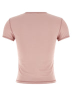 Pink Cotton Rhinestone Logo T-Shirt