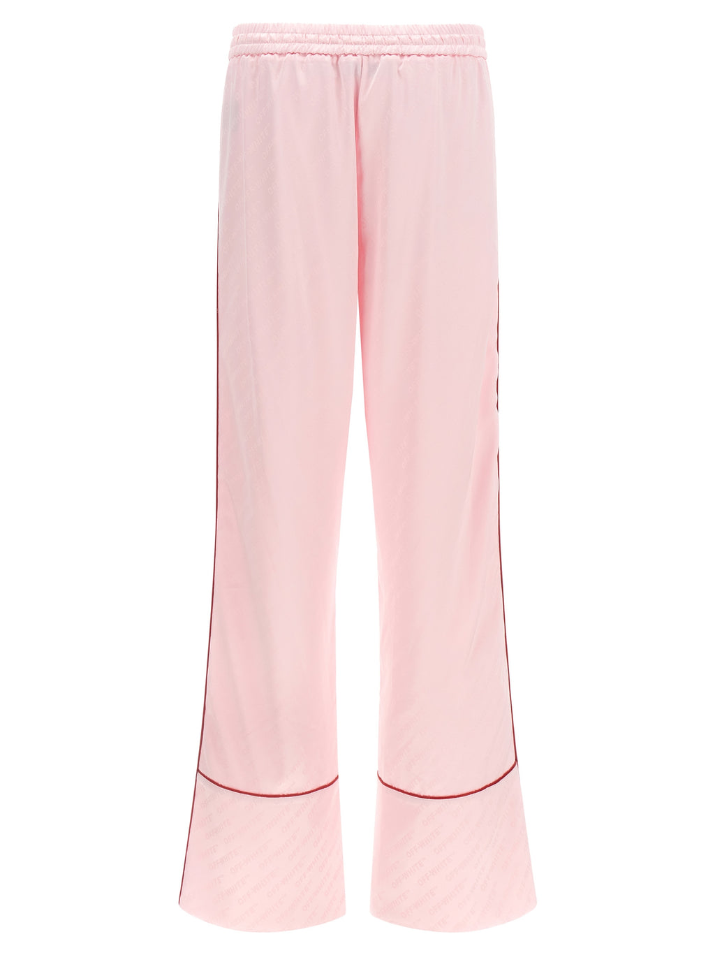 Pink Logo Jacquard Satin Pajama Pants