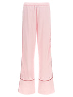 Pink Logo Jacquard Satin Pajama Pants