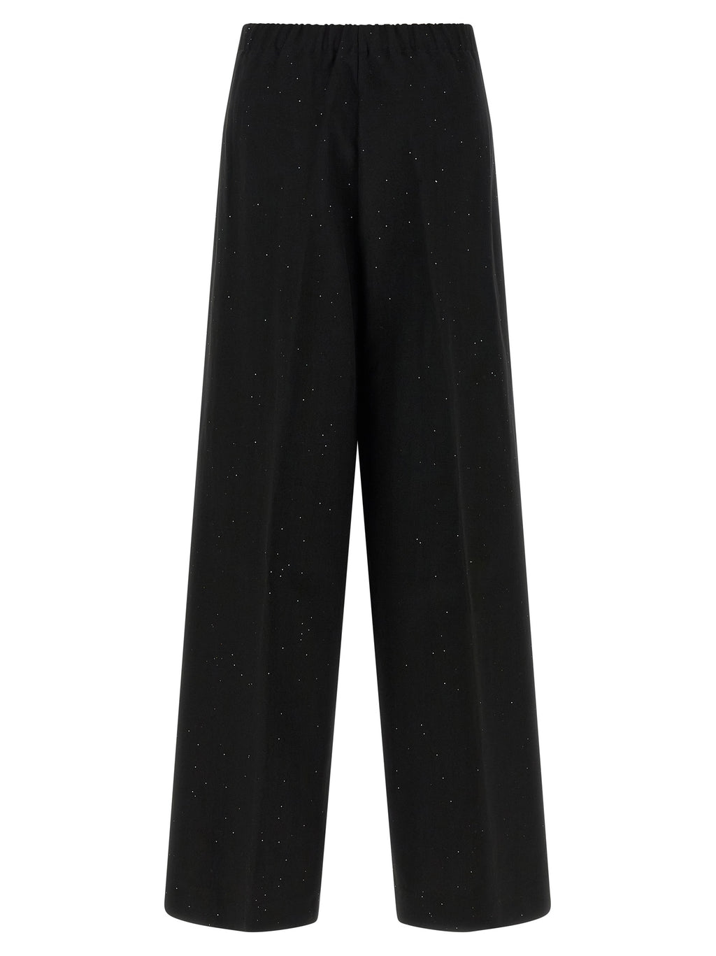 Viscose Linen Sequined Wide-Leg Pants