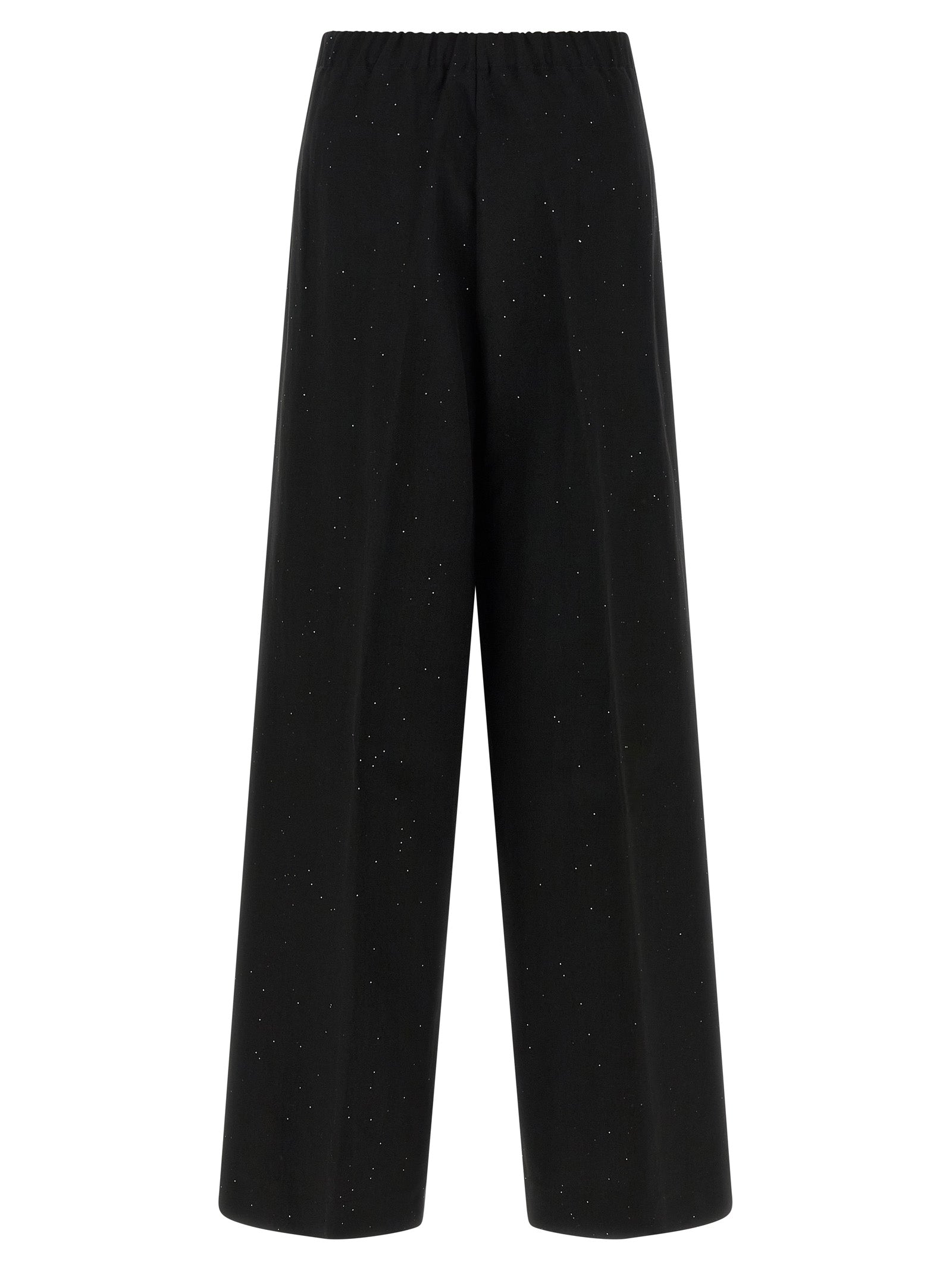 Viscose Linen Sequined Wide-Leg Pants