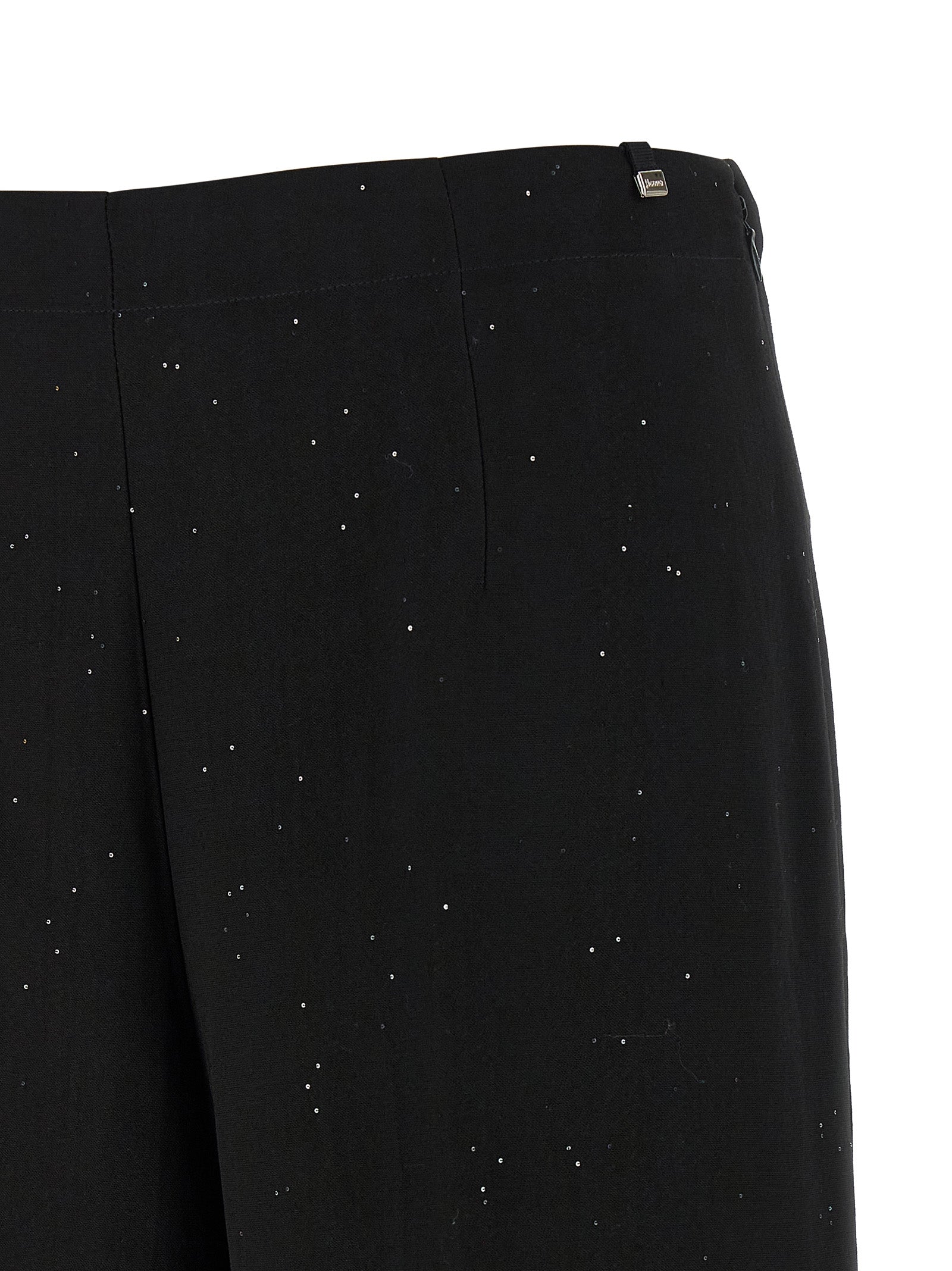 Viscose Linen Sequined Wide-Leg Pants
