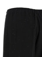 Viscose Linen Sequined Wide-Leg Pants