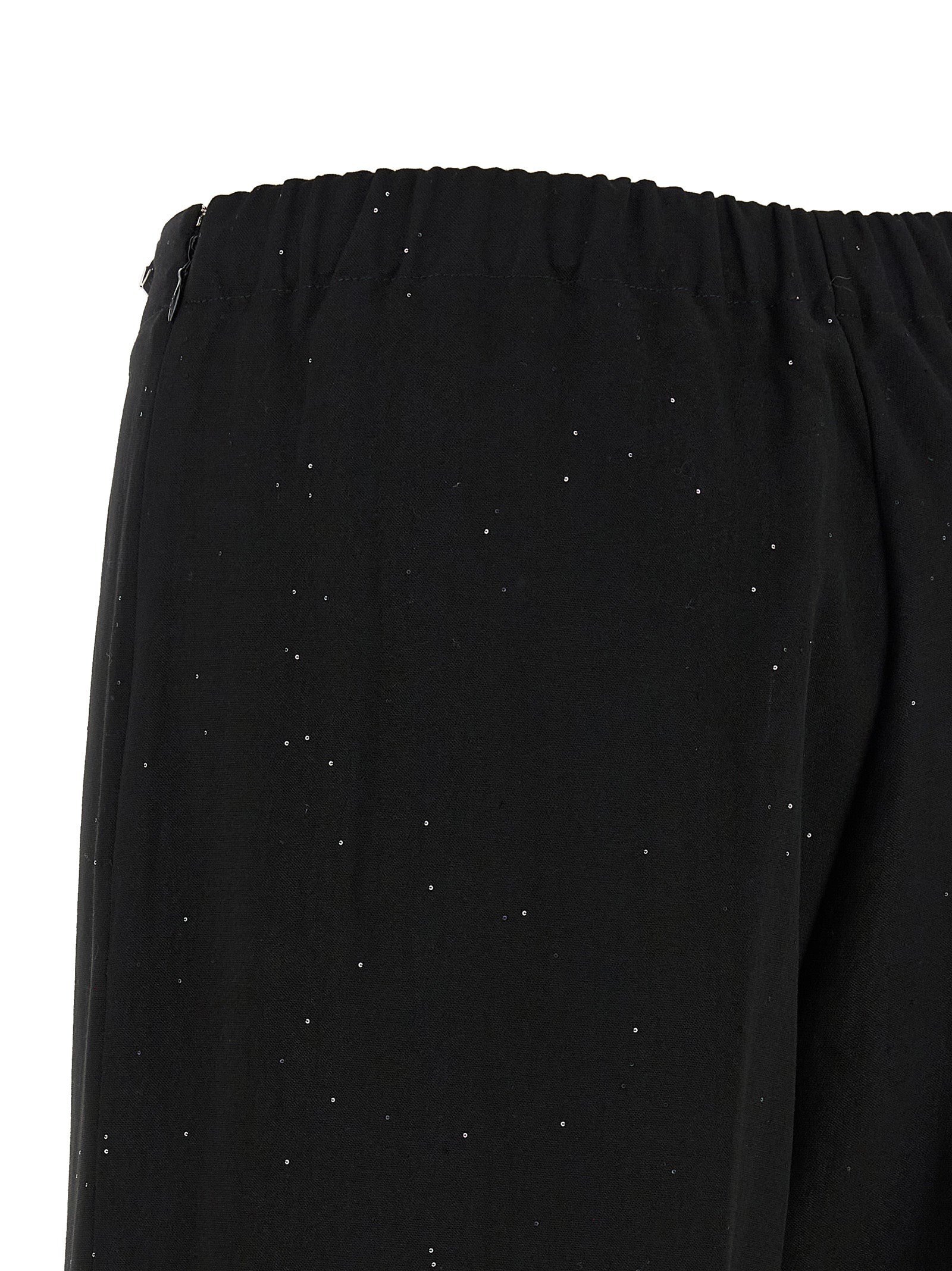 Viscose Linen Sequined Wide-Leg Pants