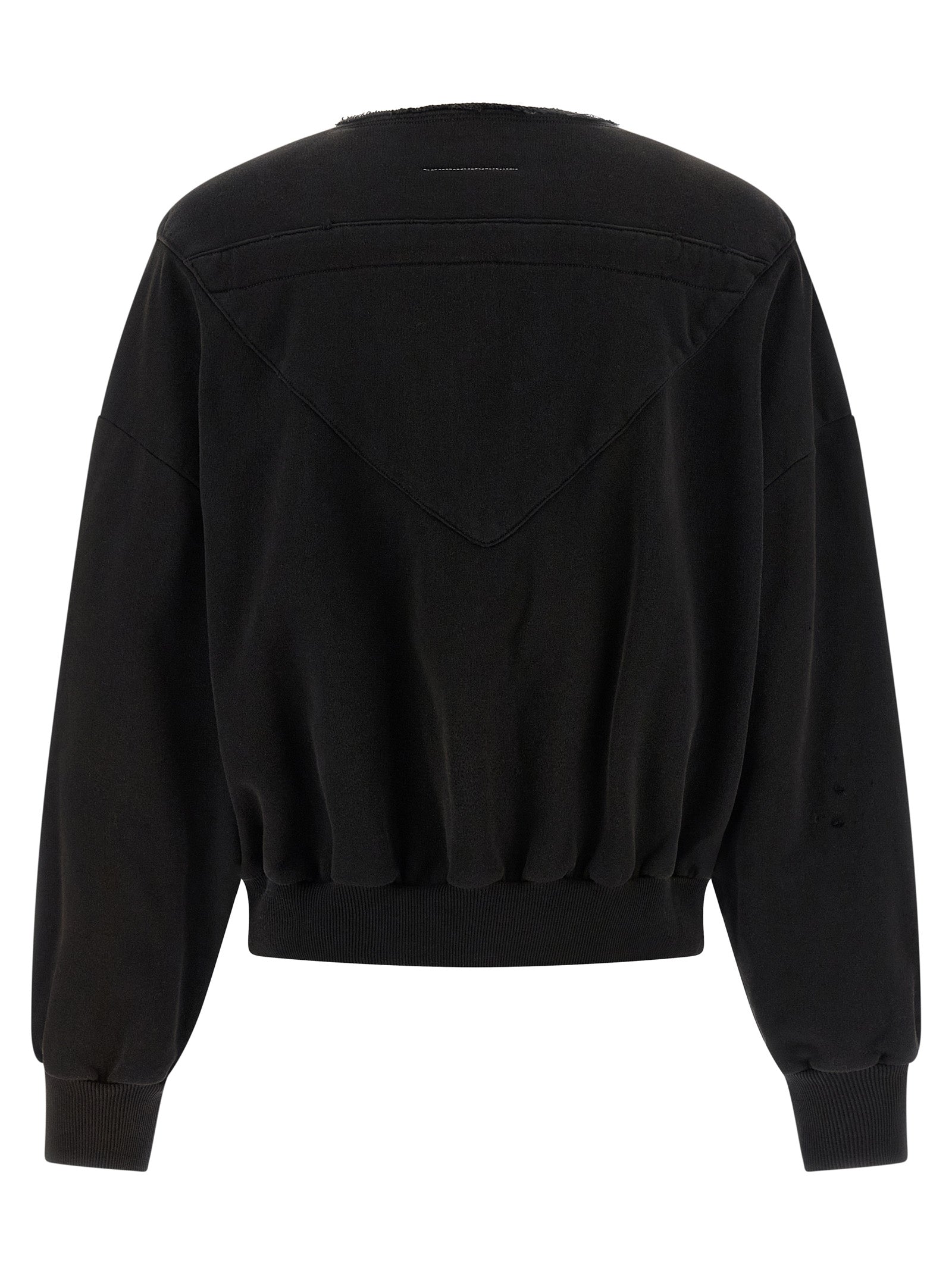 Used-Effect Gauze Cotton Sweatshirt