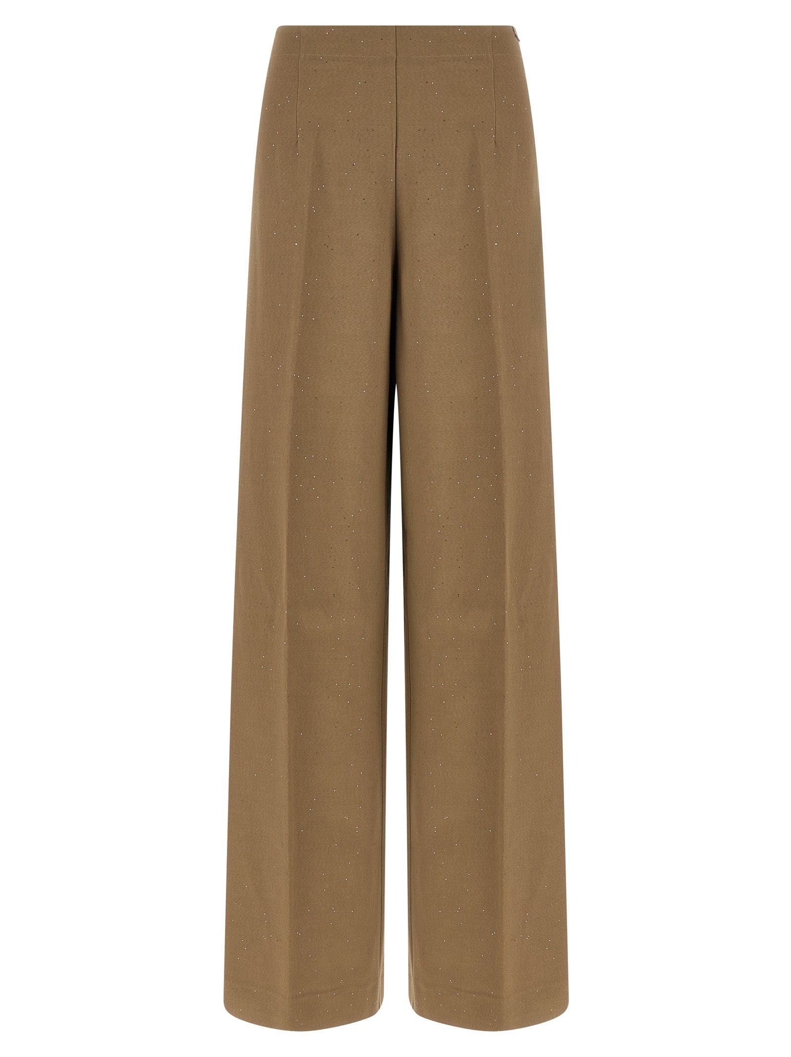 Viscose‑Linen Wide‑Leg Trousers