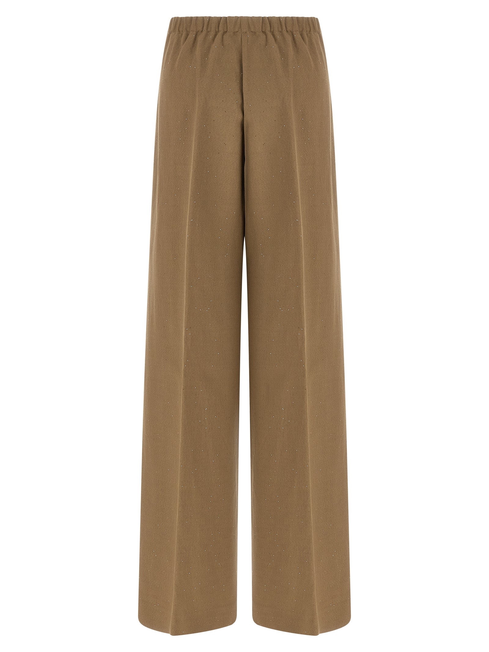 Viscose‑Linen Wide‑Leg Trousers