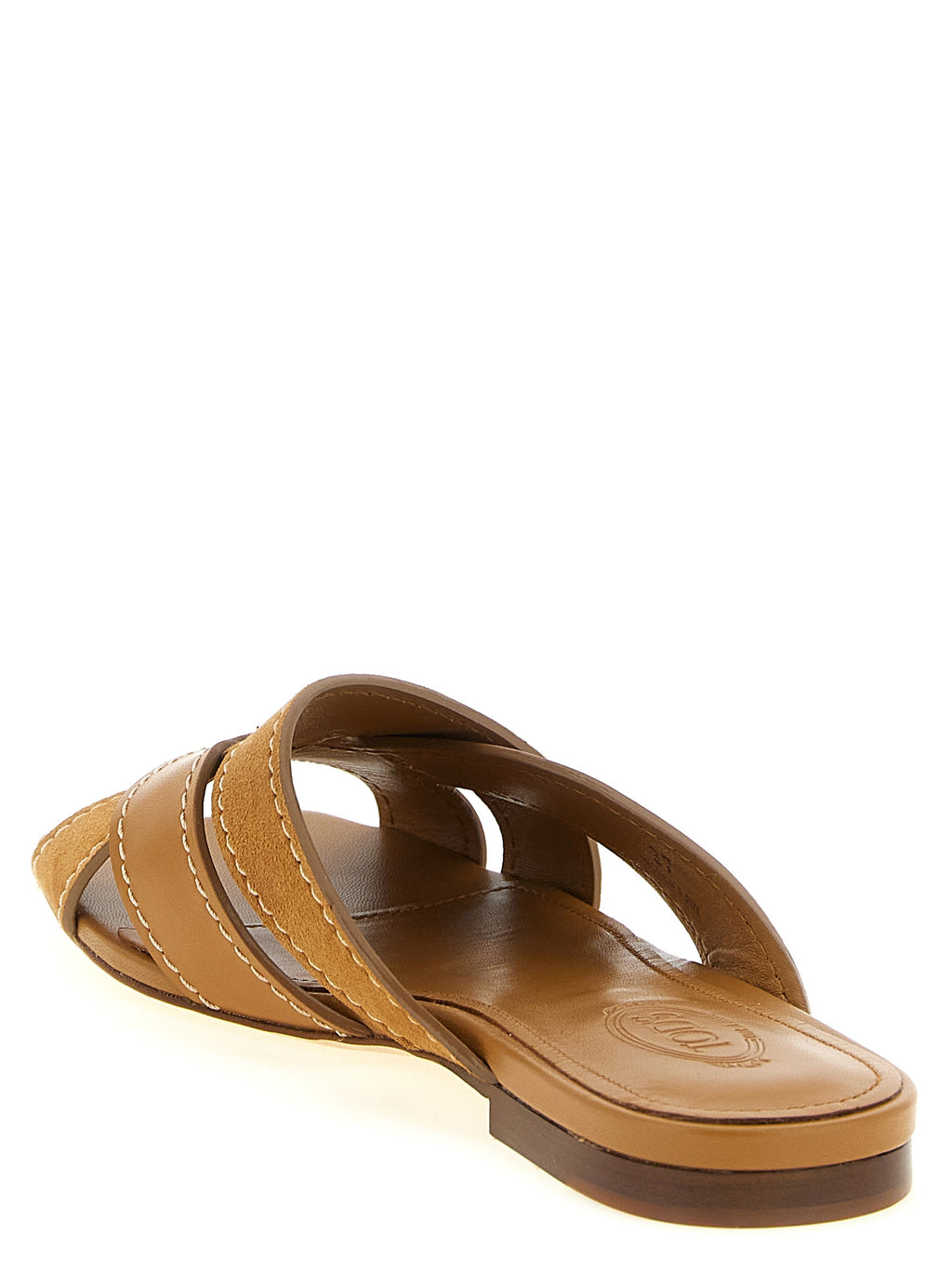Beige Calfskin Slides