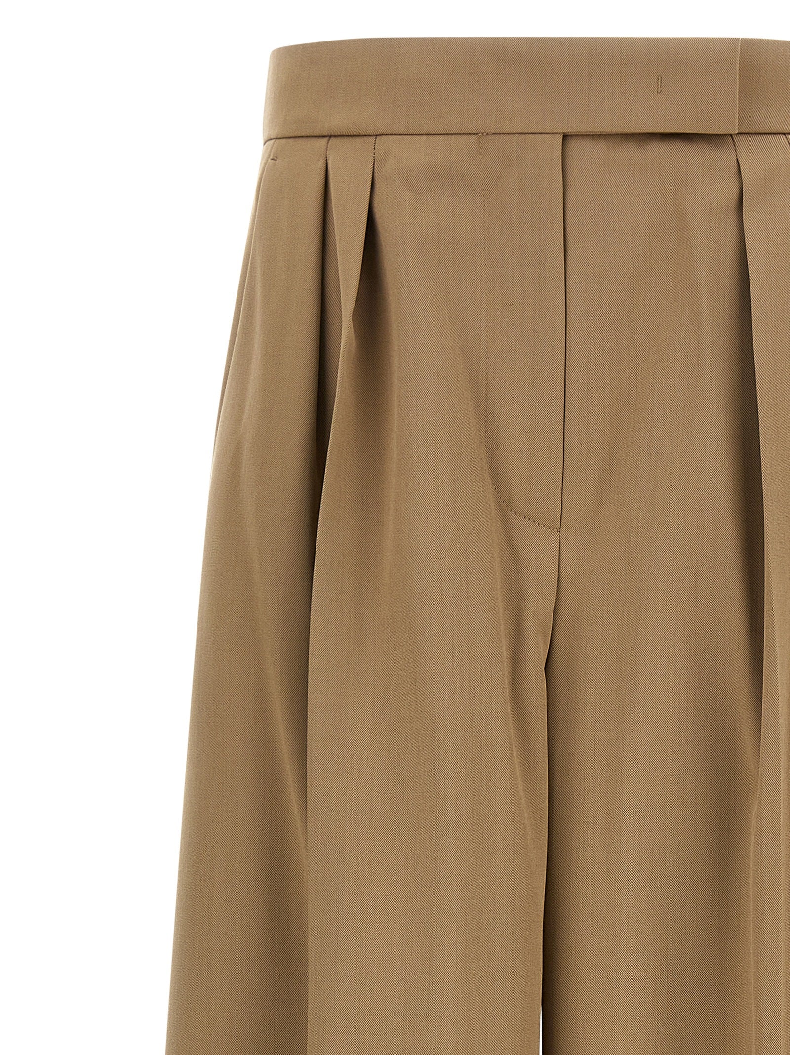 MxmQuorum Brown Virgin Wool Casual Pants