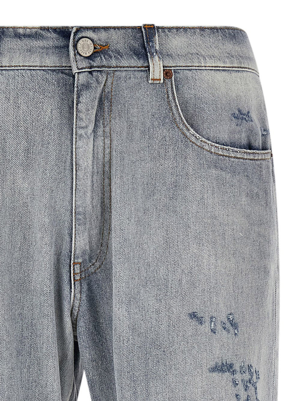 Light Blue 100% Cotton Relaxed Fit Jeans