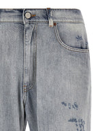 Light Blue 100% Cotton Relaxed Fit Jeans