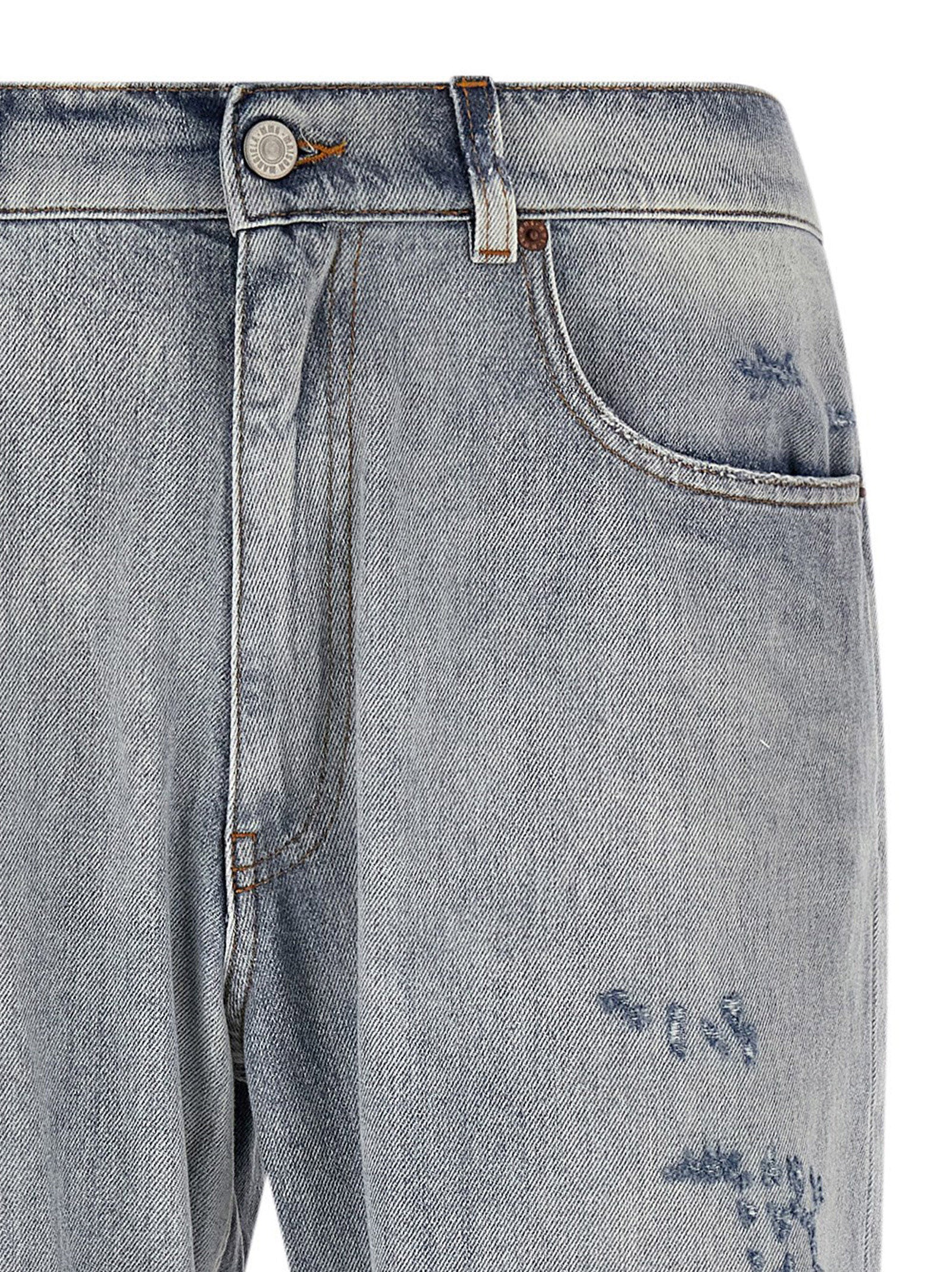 Light Blue 100% Cotton Relaxed Fit Jeans
