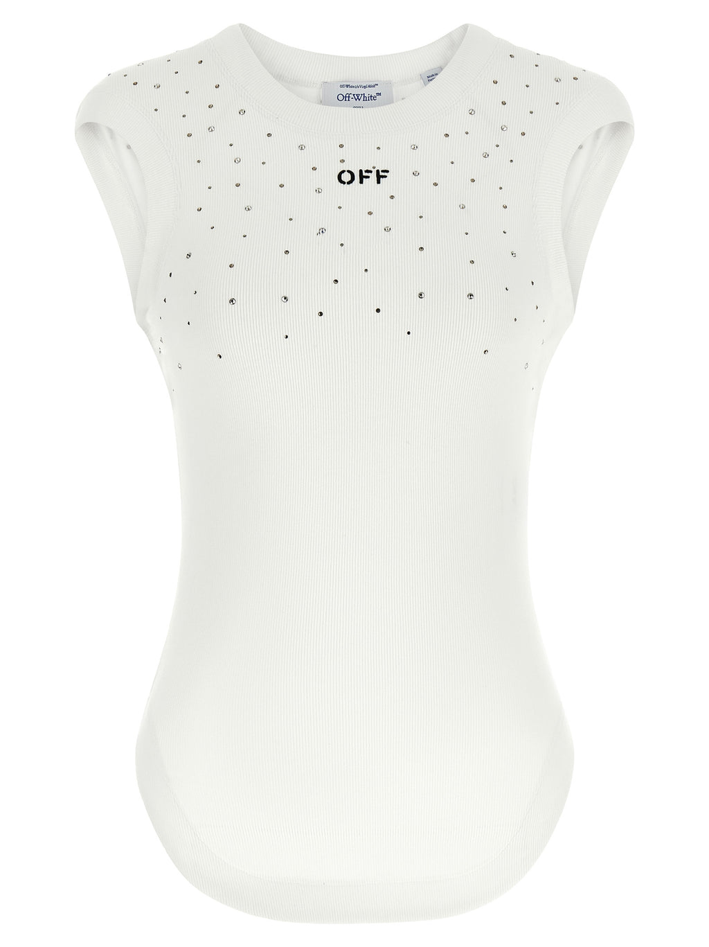 Viscose Stretch Jersey Swarovski Crystal Top