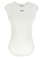 Viscose Stretch Jersey Swarovski Crystal Top