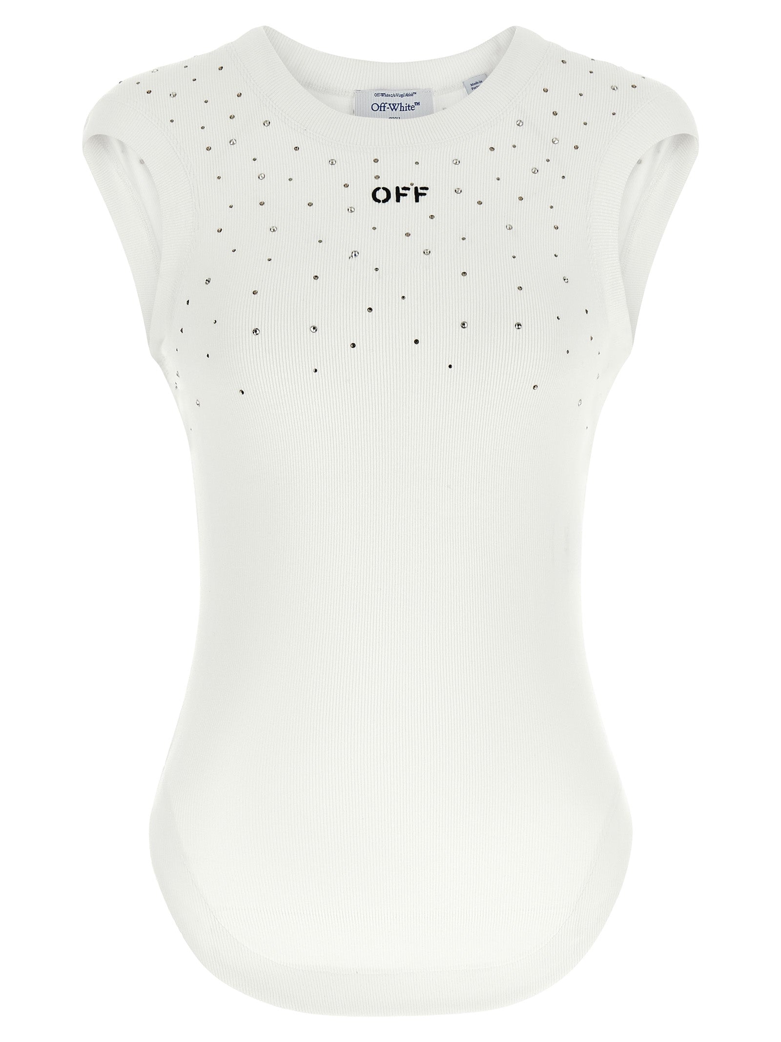 Viscose Stretch Jersey Swarovski Crystal Top