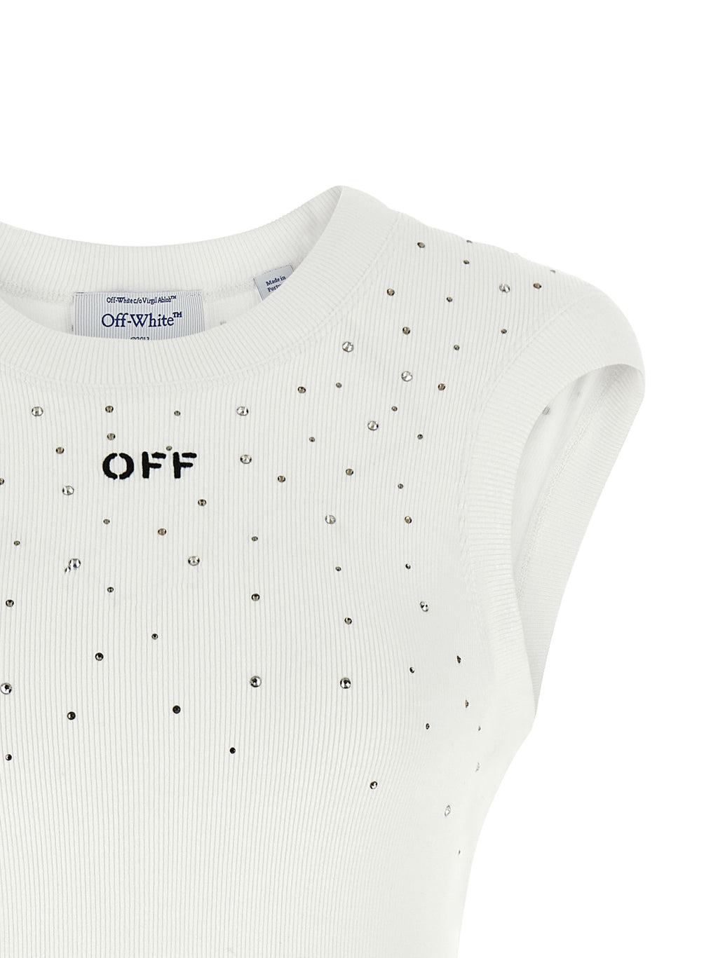 Viscose Stretch Jersey Swarovski Crystal Top