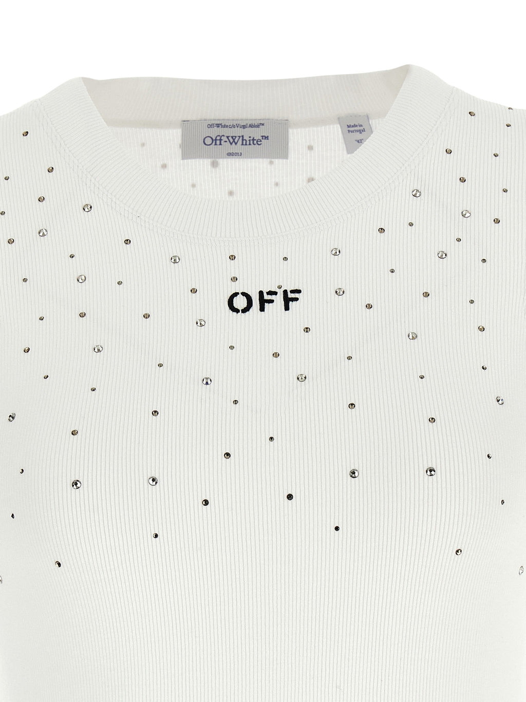 Viscose Stretch Jersey Swarovski Crystal Top