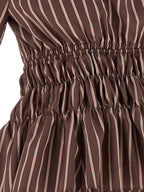 Viscose Striped Boat Neck Top