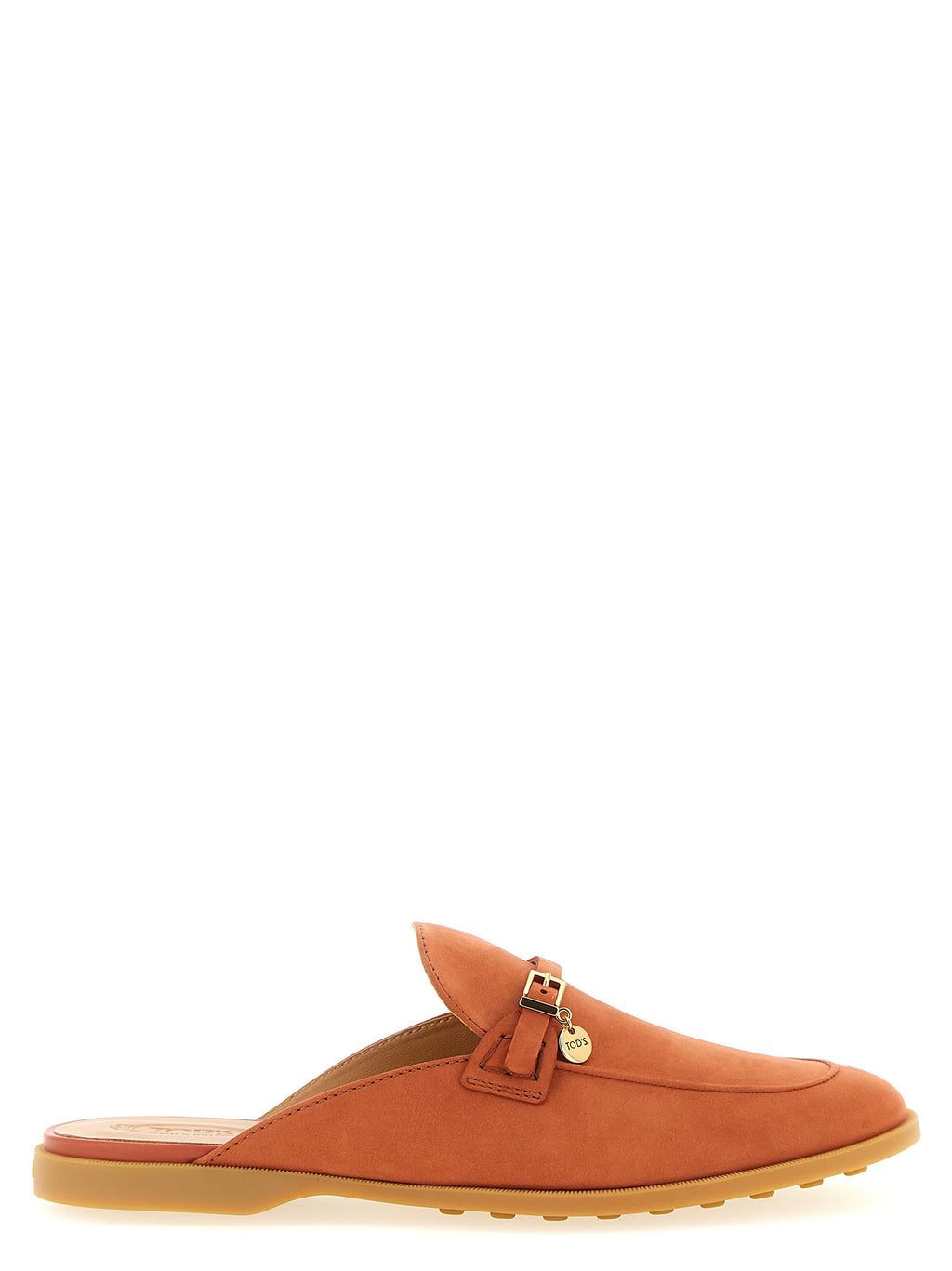 Orange Calfskin Mules