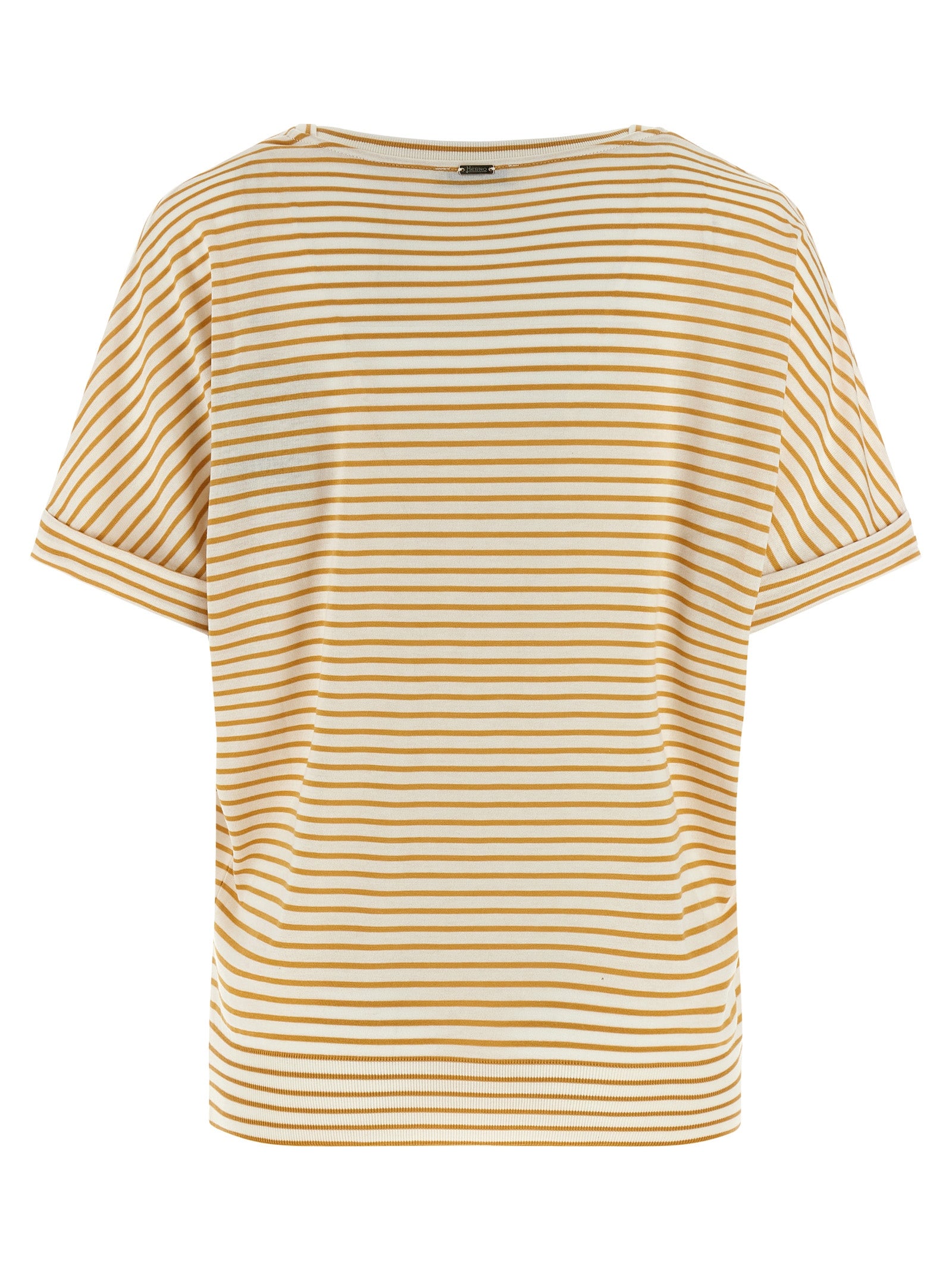 Yellow Striped Lyocell T-Shirt