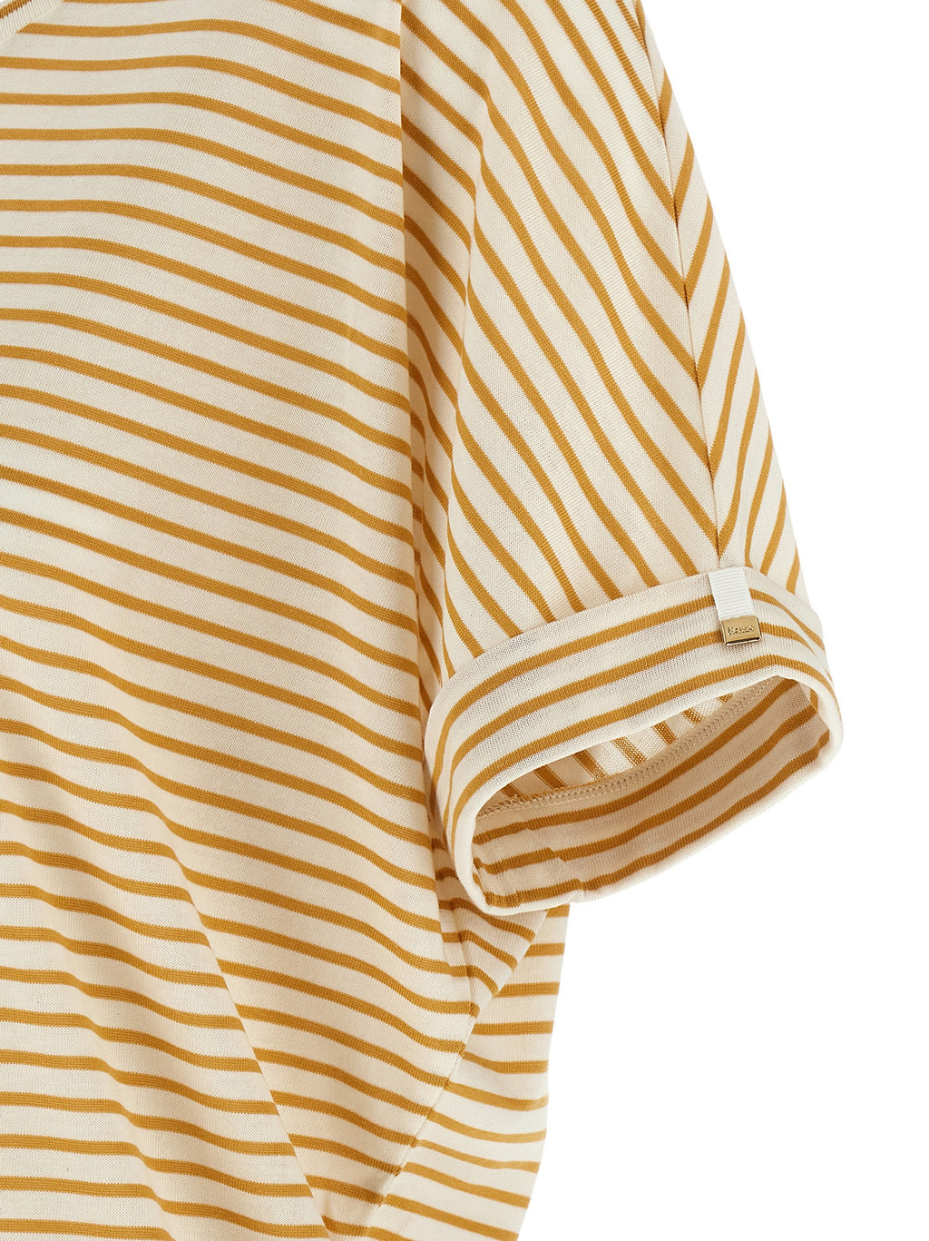 Yellow Striped Lyocell T-Shirt