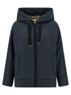 Blue Polyester Shell Jacket