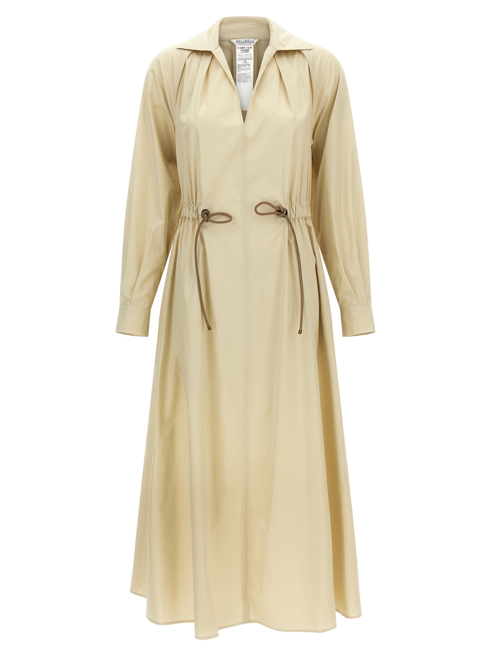 Beige Cotton MxmPedaggi Long Dress