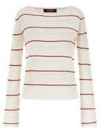 White Silk Wool Stepdone Sweater