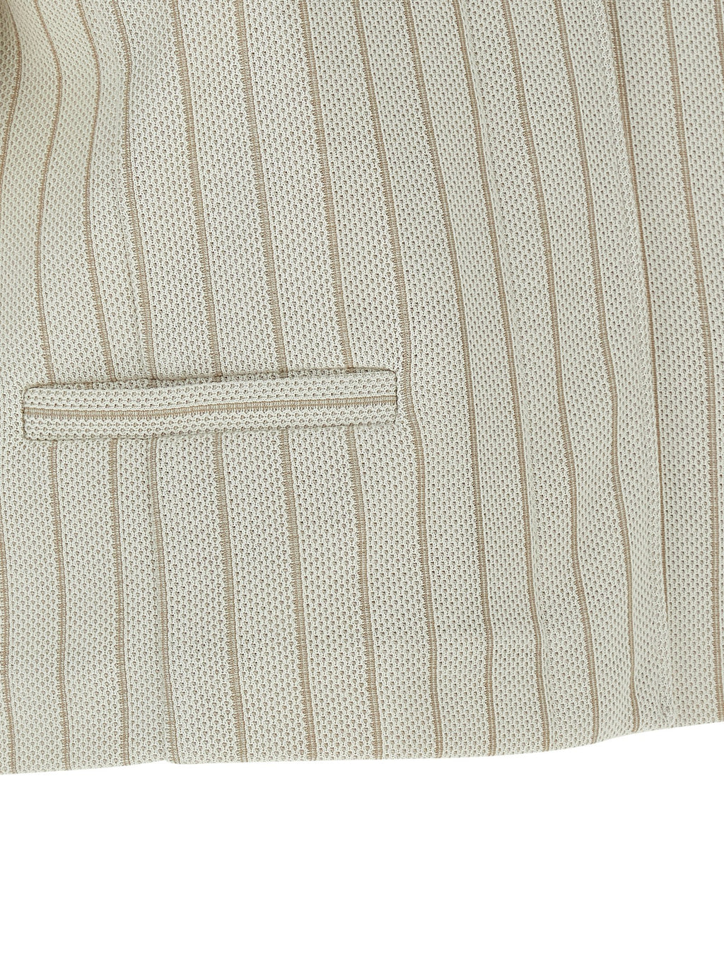 Beige Cotton Mxmangio Pinstripe Jacket