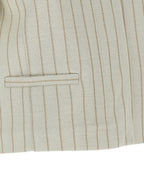 Beige Cotton Mxmangio Pinstripe Jacket
