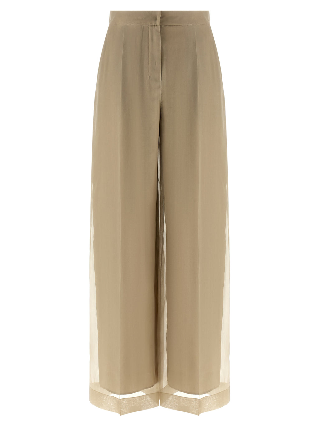 Silk Organza Wide-Leg Pants