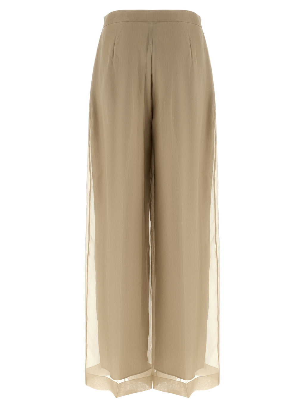Silk Organza Wide-Leg Pants