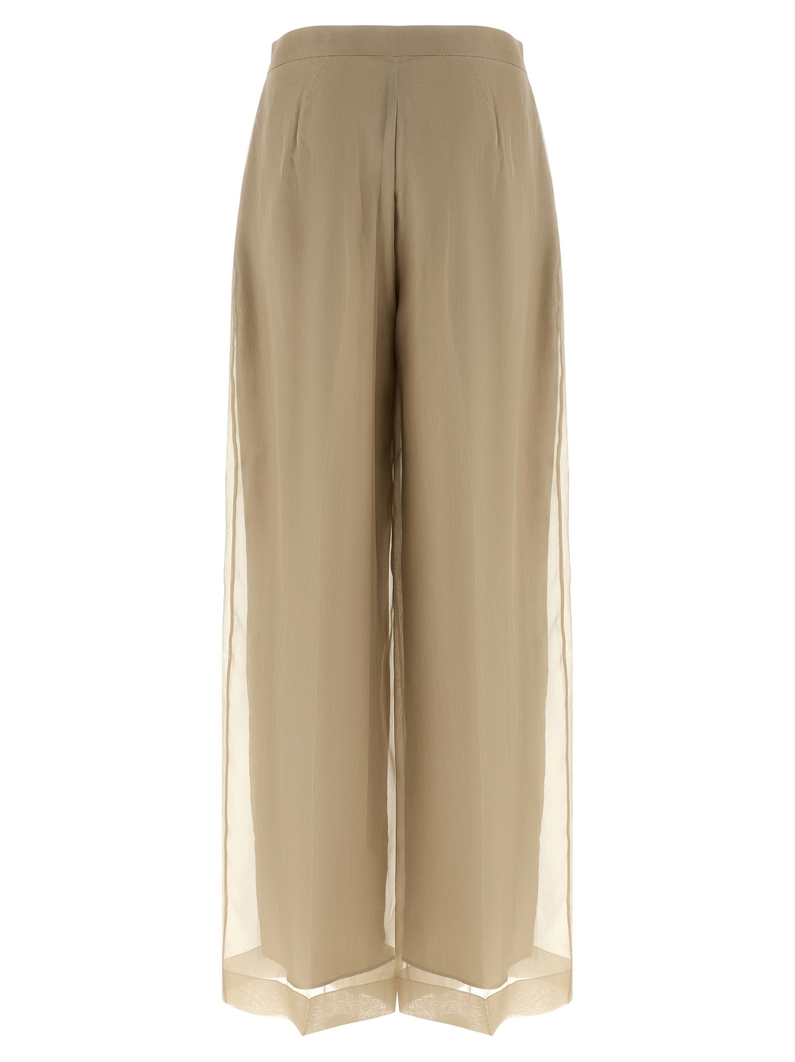 Silk Organza Wide-Leg Pants