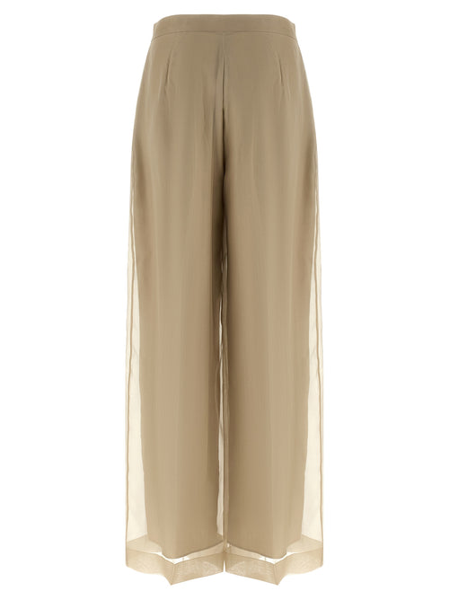 Silk Organza Wide-Leg Pants