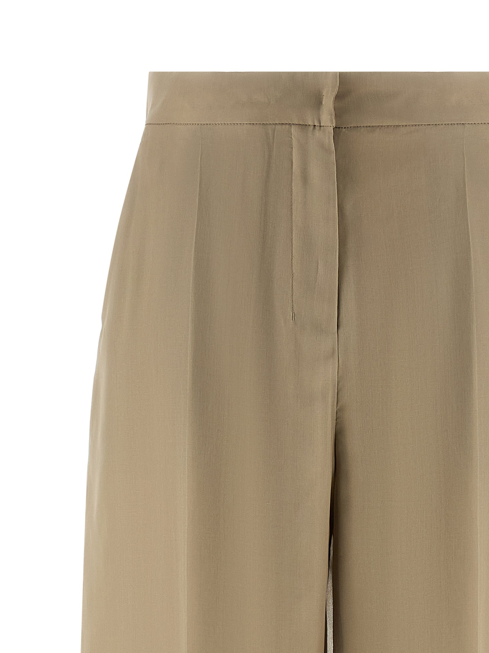 Silk Organza Wide-Leg Pants