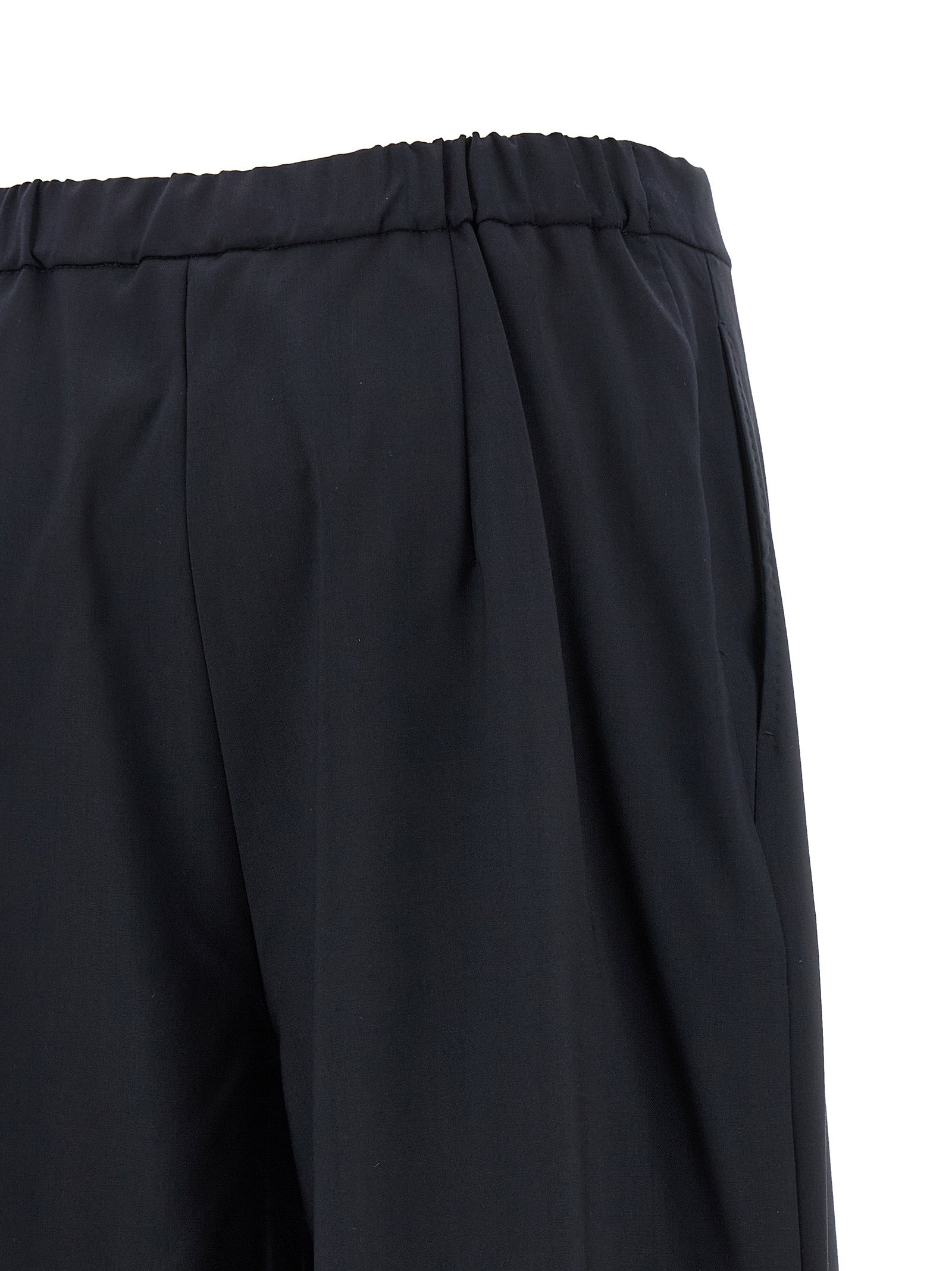 Mstcorone Virgin Wool Wide-Leg Trousers