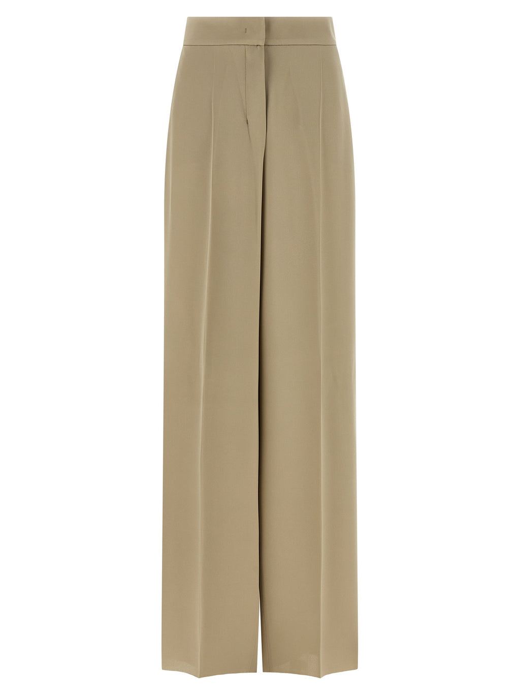 Mxepalanca Beige Silk Wide-Leg Trousers