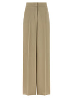 Mxepalanca Beige Silk Wide-Leg Trousers