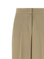 Mxepalanca Beige Silk Wide-Leg Trousers