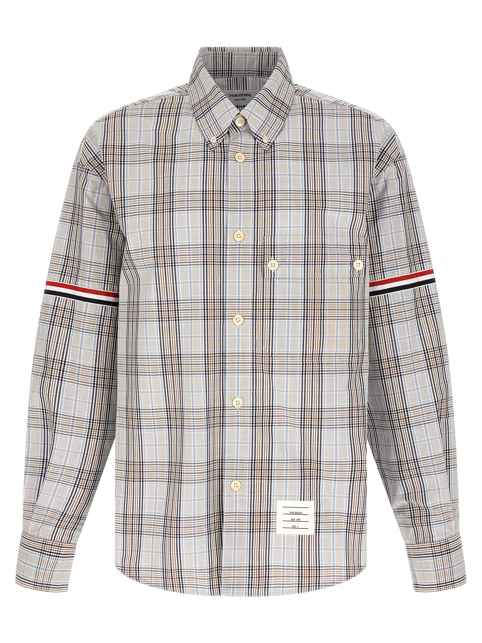 Oversized Multicolor Cotton Plaid Shirt