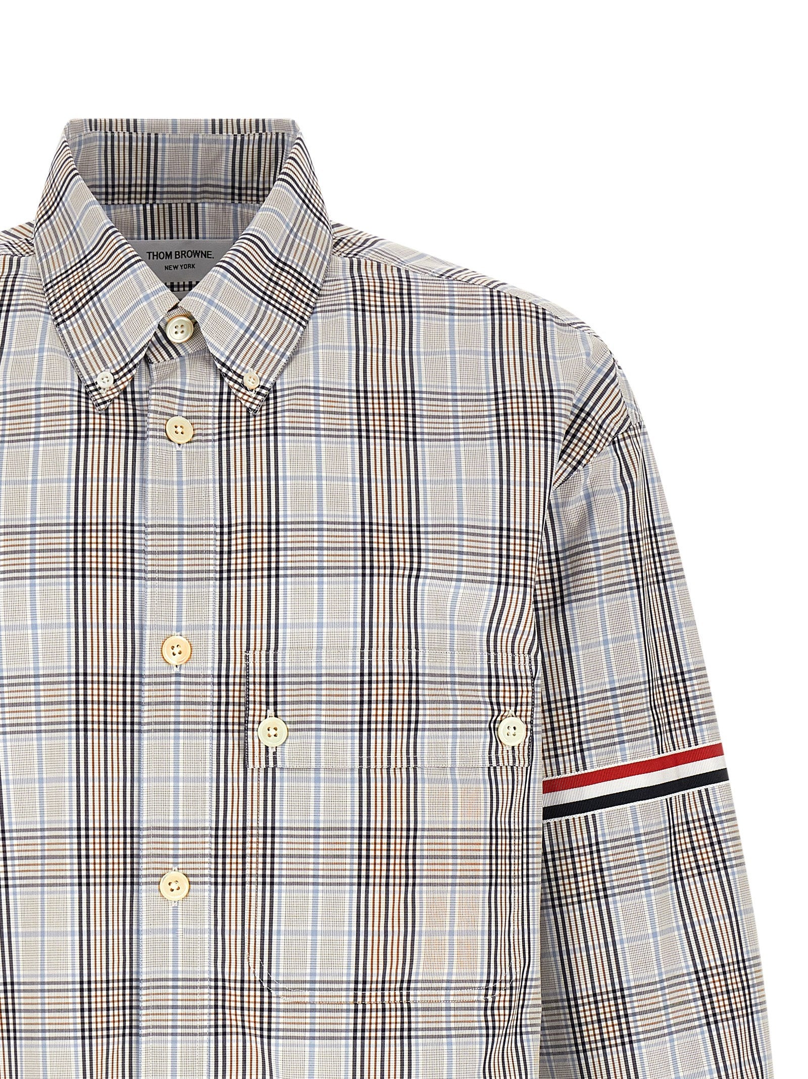 Oversized Multicolor Cotton Plaid Shirt