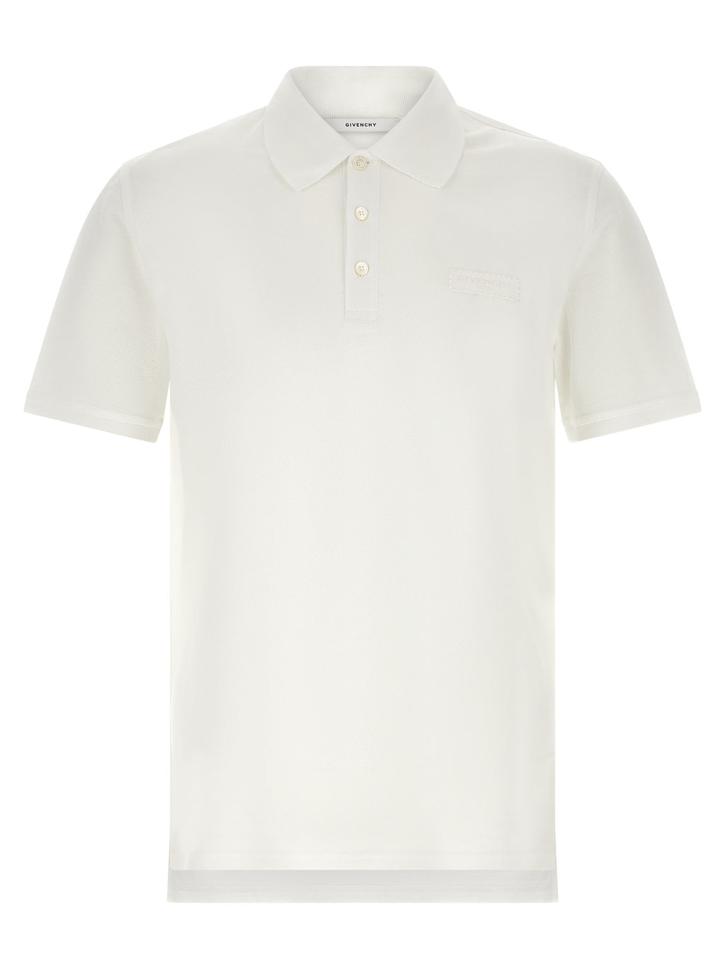 White Piqué Cotton Polo Shirt