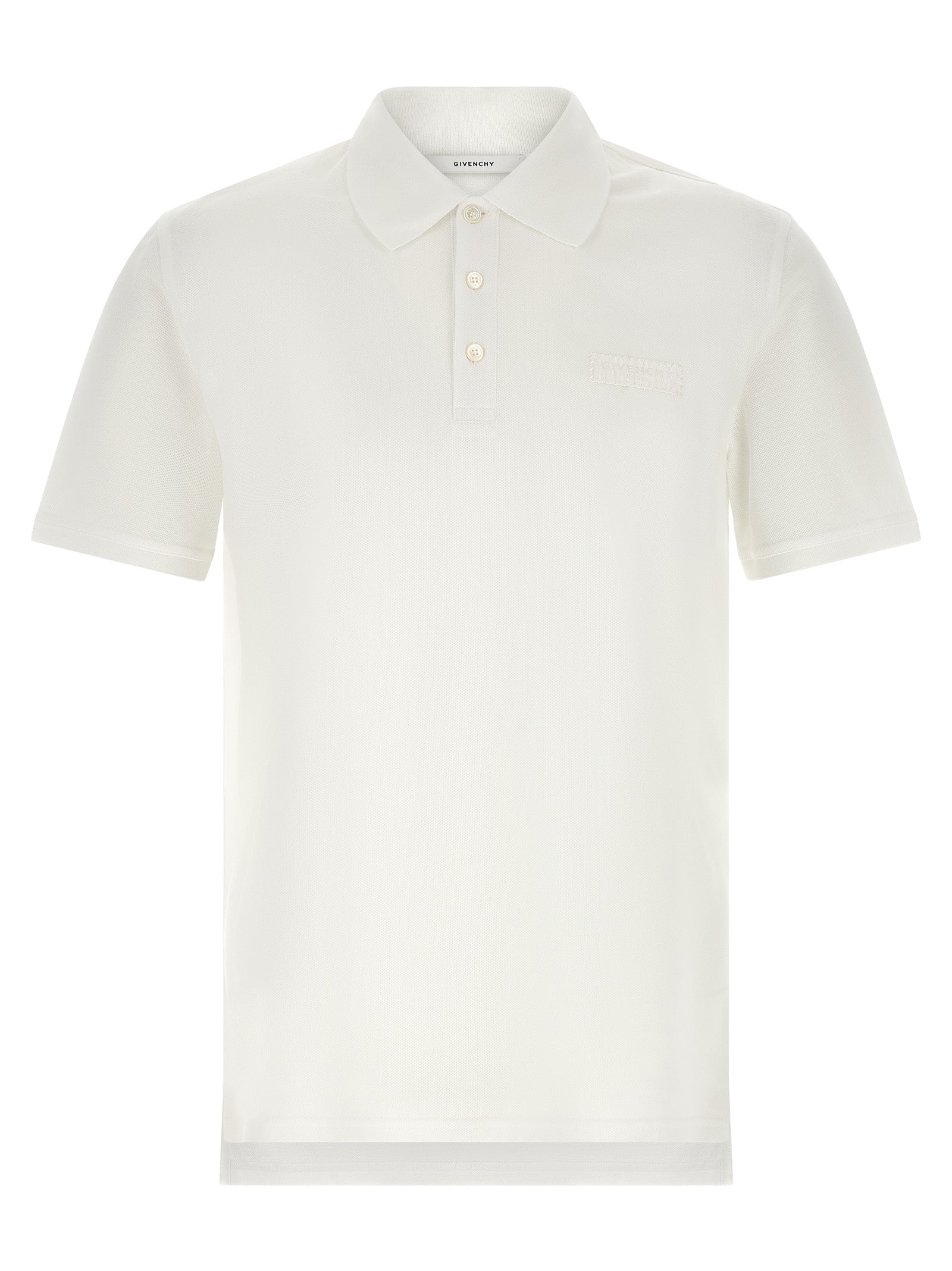 White Piqué Cotton Polo Shirt