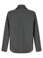 Reversible Overshirt In Technical Wool And Nylon Blend