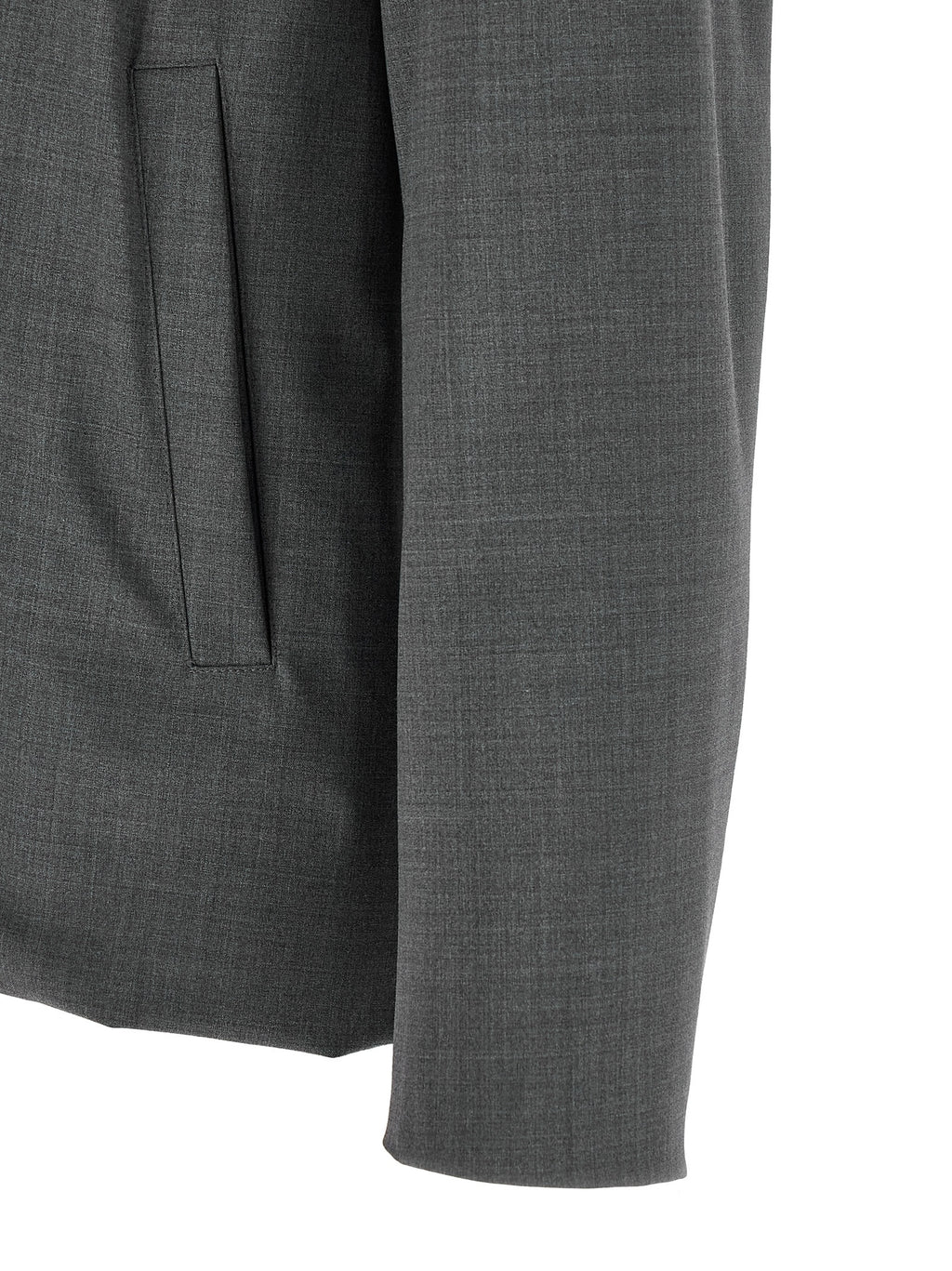 Reversible Overshirt In Technical Wool And Nylon Blend