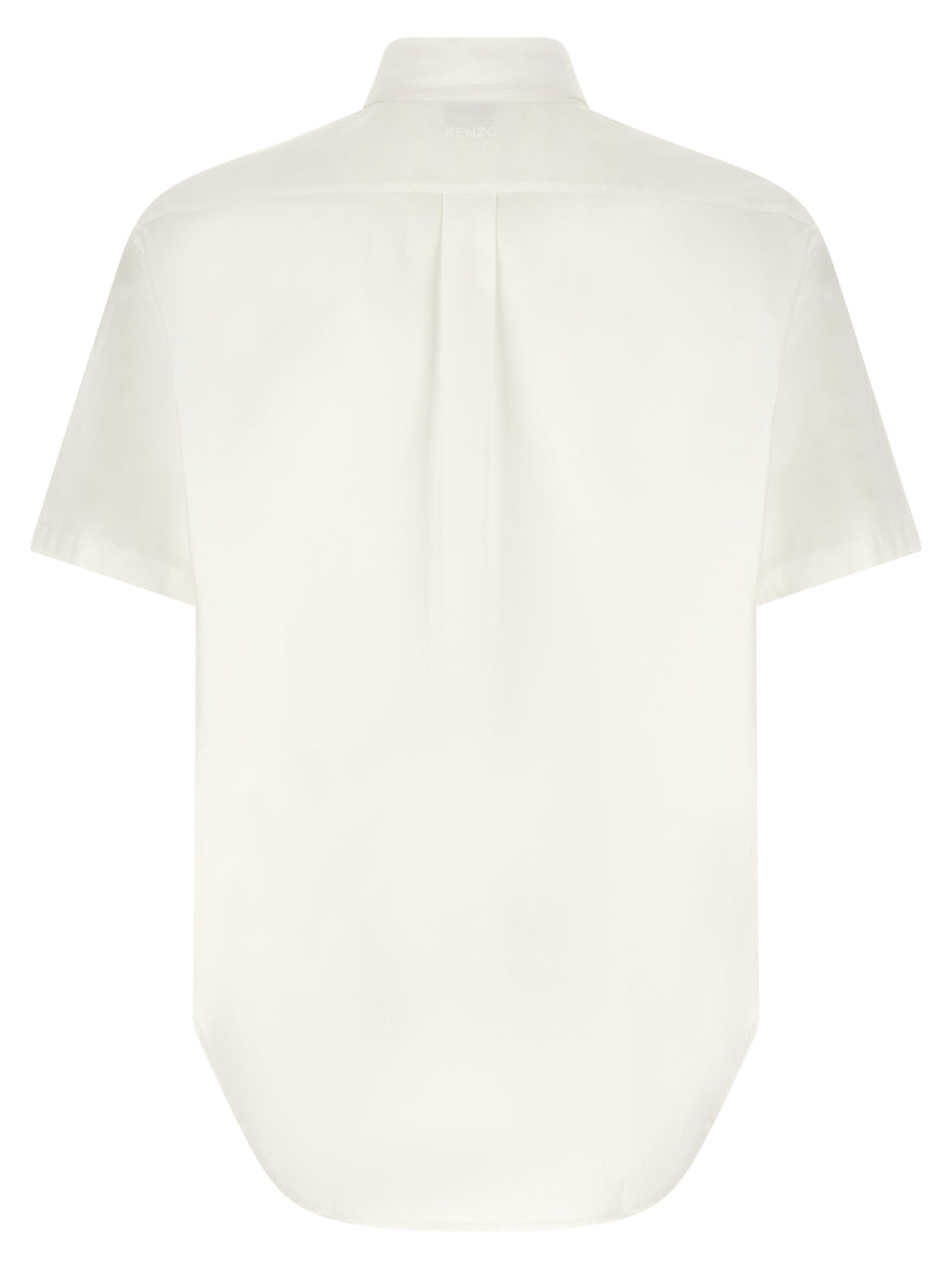 White Cotton Blouse Wild Tiger Crest