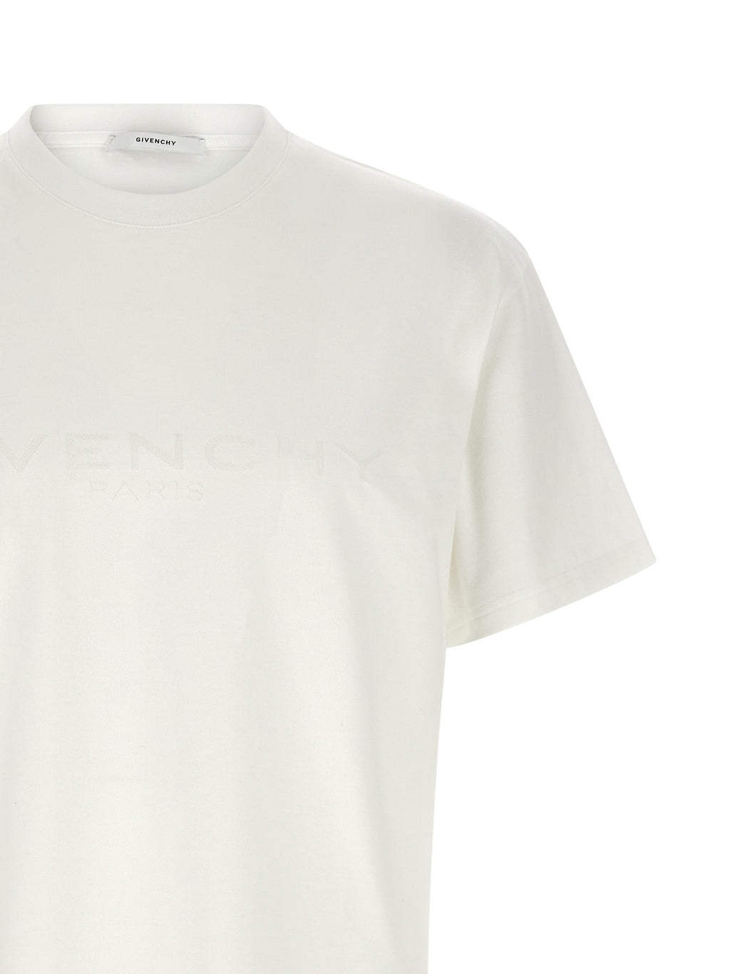 Luxurious White Cotton & Silk T-Shirt