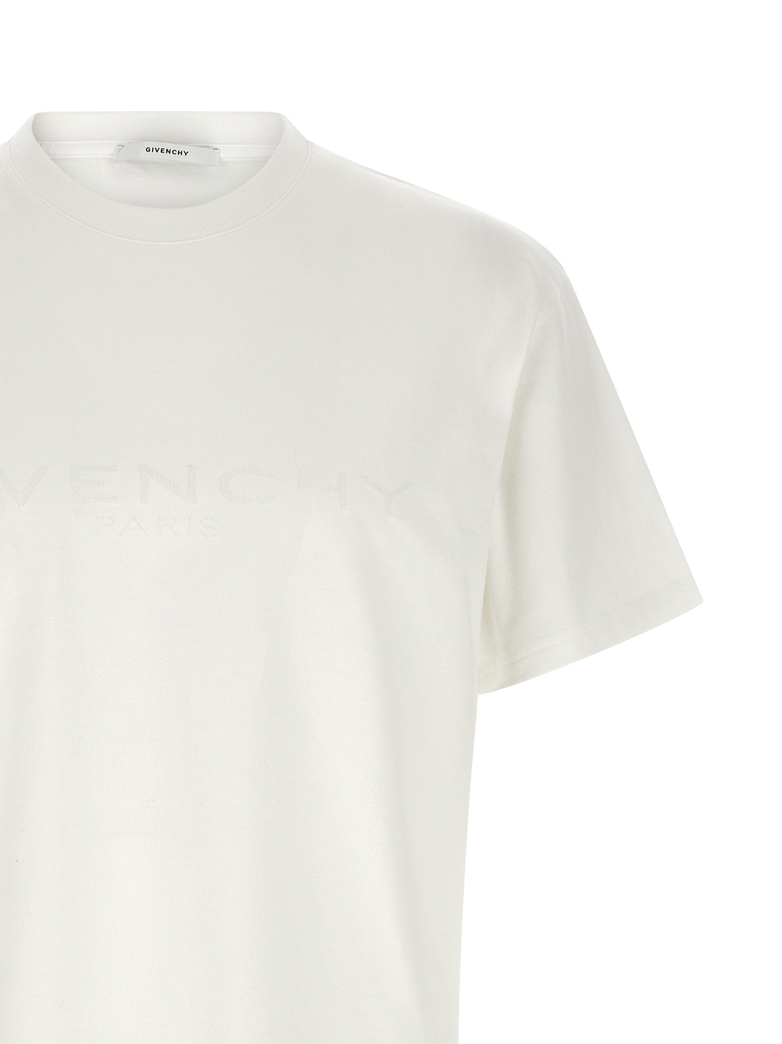 Luxurious White Cotton & Silk T-Shirt