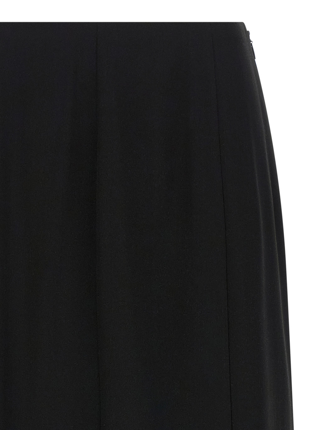 Silk Midi Skirt With Asymmetrical Hem
